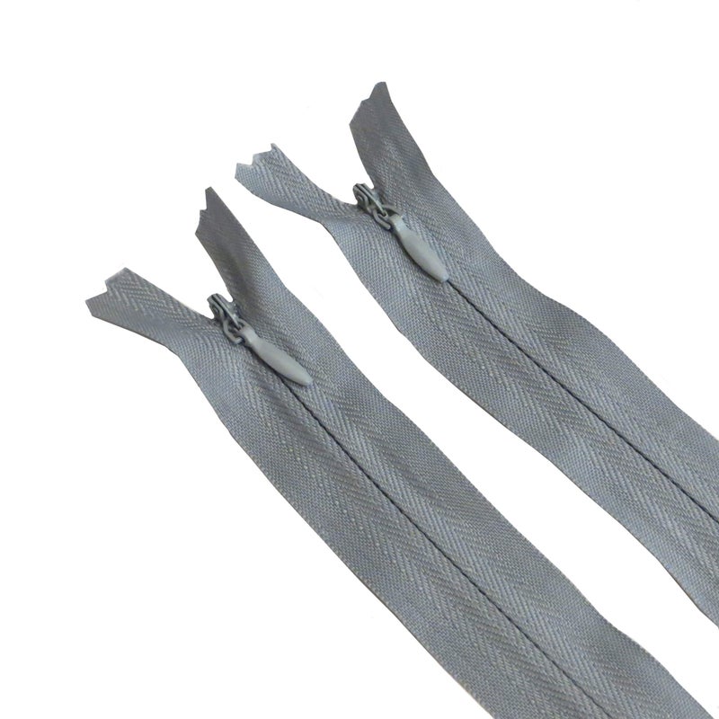 Seeking ROAM Invisible Zippers, Nylon Coil, 3, 2 Pieces (Light Grey, 22"") - Image 1